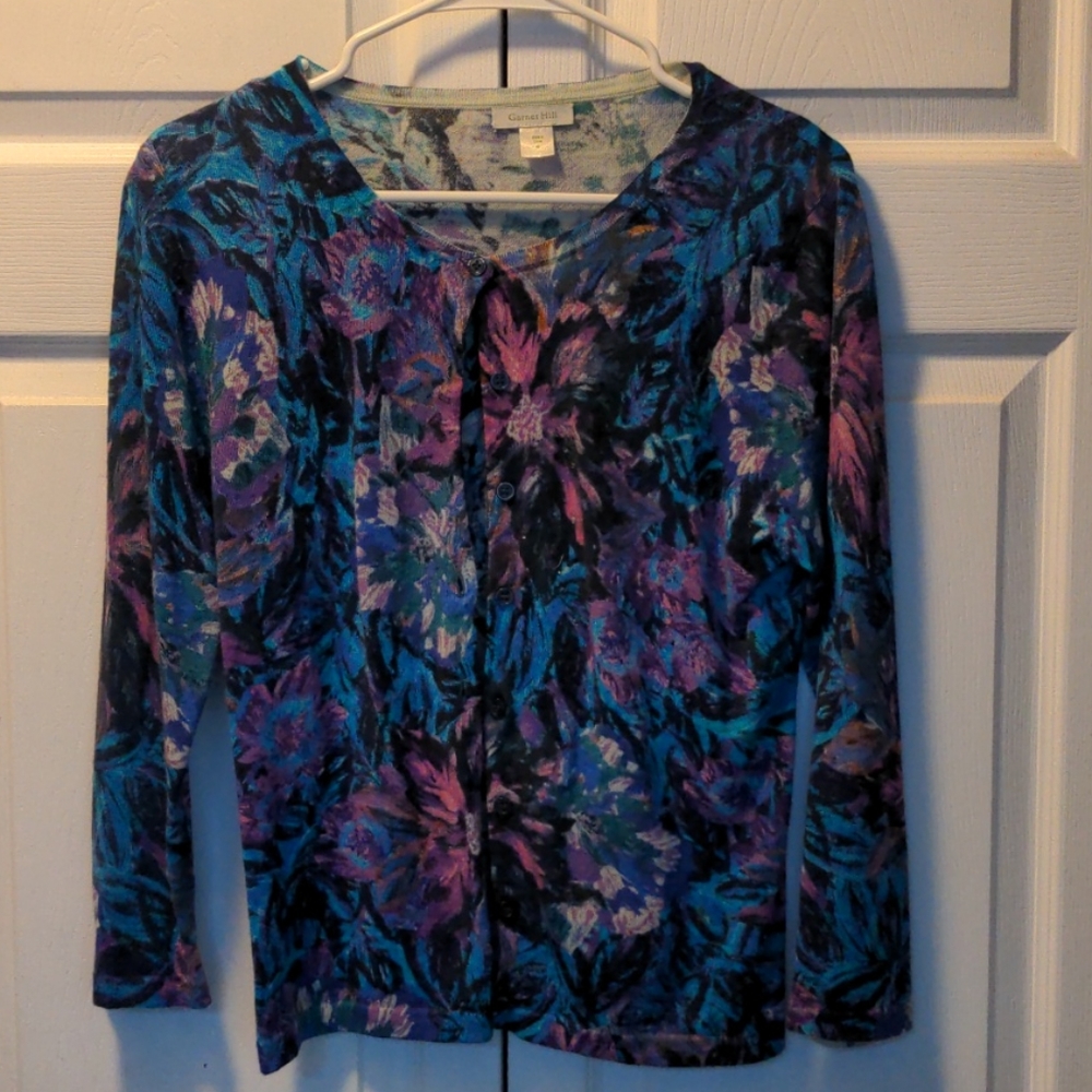 Garnet Hill merino wool cardigan size small